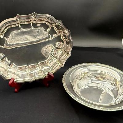 Lovely Silver Plate Serving Bowls * CHIPPENDALE * Reed & Barton