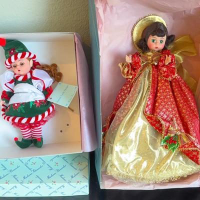 NIB Santa’s Little Helper & Angel Tree Topper ‘Madame Alexander’ Dolls