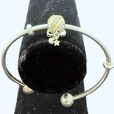 PANDORA Moments Bracelet With Bow Spacer Charm 