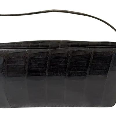 Vintage ‘Sterling USA Brand’ Genuine Alligator Black Purse
