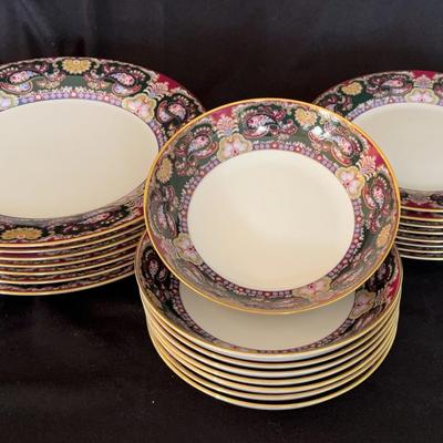Muirfield ‘Royal Paisley’ Dish & Bowl Set * Kimberly McSparran. # 8931
