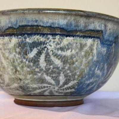 Gorgeous Handmade Ceramic Bowl * 14x7” * Signed Harkinson 16 *