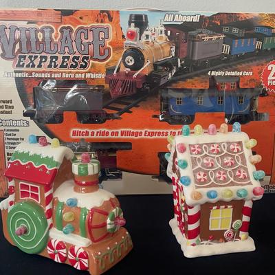 Holiday train and gingerbread house collection