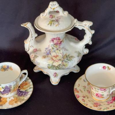 ROYAL PATRICIAN Elegant Teapot & Teacups * Fine Bone China, England