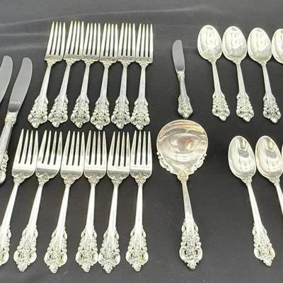 Vintage WALLACE ‘Grande Baroque’ Sterling Silver Flatware * Gorgeous Ornate Pattern! 
