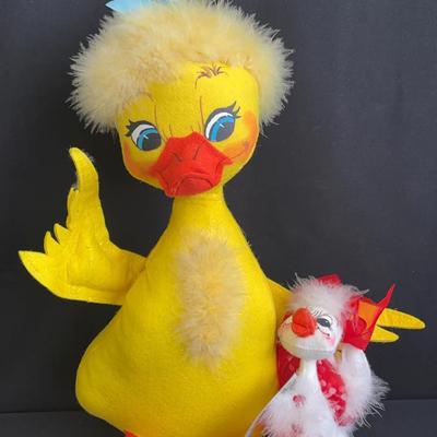 Annalee Large Yellow Duck and 6” All My Hearts White Ducky  
