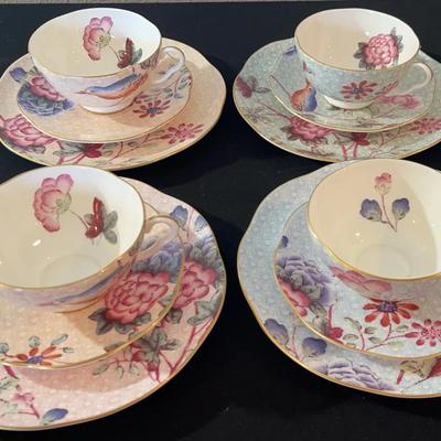 Wedgwood Cuckoo Tea story Collection Luncheon Plates And Tea Cups