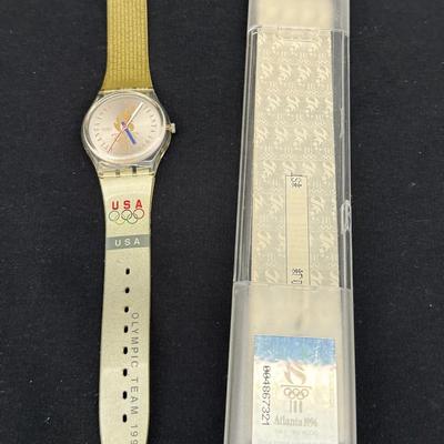 Quartz USA Olympics Watch By SWATCH * Vintage 1996 Atlanta, GA Olympics 