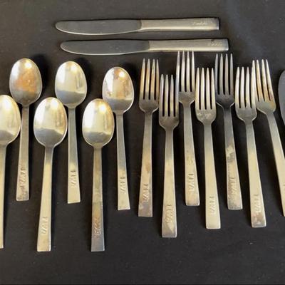 Vintage TWA Airlines Cutlery * Spoons , Forks and Butter Knives
