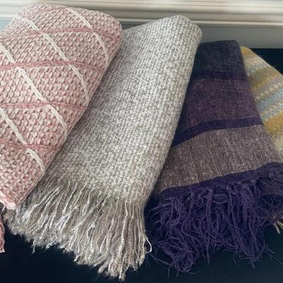 Set Of Four Throw Blankets