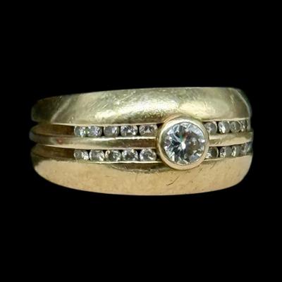 056) NAGL Certified 14K Yellow Gold Diamond Ring – 0.61ctw