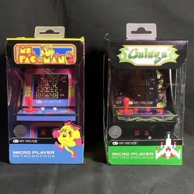 My Arcade Micro Player Retro Arcade Lot - Ms Pacman & Galaga - New In Box