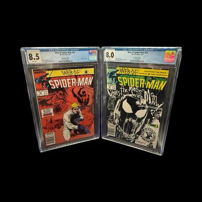 014) Web of Spider-Man #30 & #33 CGC Lot – Newsstand Editions – 8.5 & 8.0 White Pages – Marvel Comic