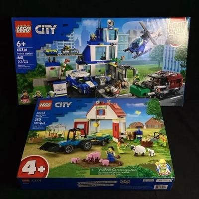 Lego City Lot - Barn & Farm Animals, Police Station