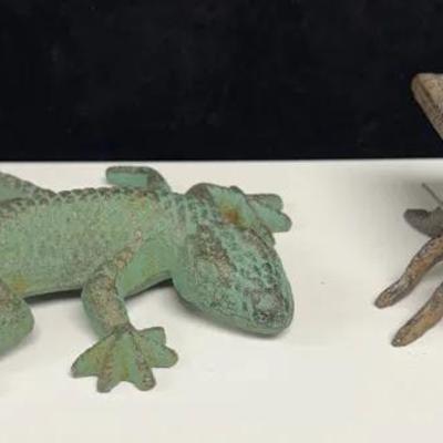 Cast Iron Lizzard and Bee