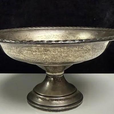 VINTAGE STERLING WEIGHTED HEAVY STERLING CANDY DISH