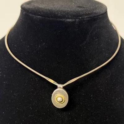 Sterling Chocker With Pendant 