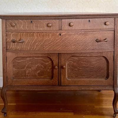 Mission Style Oak Sideboard 