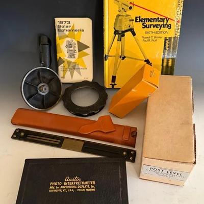 Moxed Parts Lot Of Antique & Vintage Survey Equipment