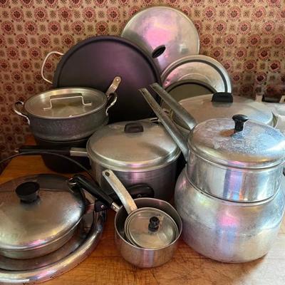 Assorted Vintage Kitchen Cookware (Mostly Aluminum) By Revere, Wear-Ever, Etc