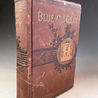 1884 “Blue And Gray” Antique Book