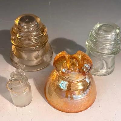 Rare Pyrex Marigold Glass #63 Glass Insulator With Collectible Insulators 