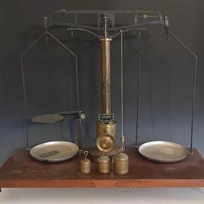Antique Cenco Balance Scale with Weights 