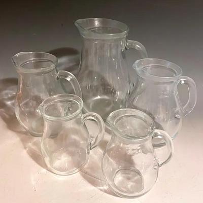 Vintage Pasabache Pitchers With Other Glass Pitchers 