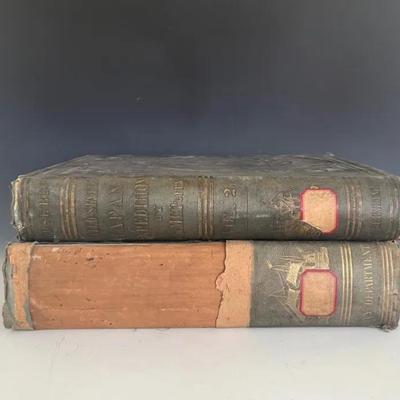 1856 Two Volume Set Narrative of The Expedition of An American Squadron to The China Seas and Japan