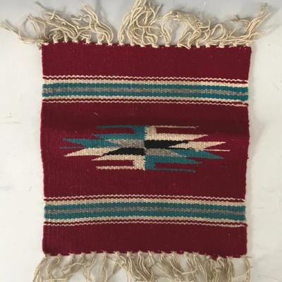 Vintage Chimayo Handwoven Wool Placemat