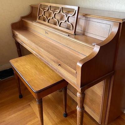 Estey Upright Piano And Bench