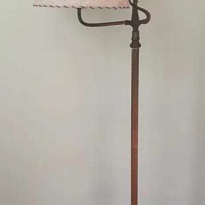 1940s Floor Lamp with Onyx Inset Base