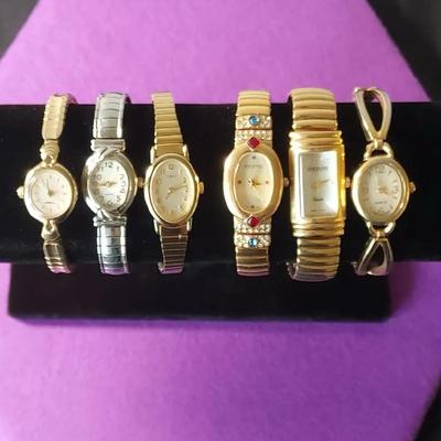 6 Womens Watches-2 Joan Rivers, 2 Timex, 2 Quartz 