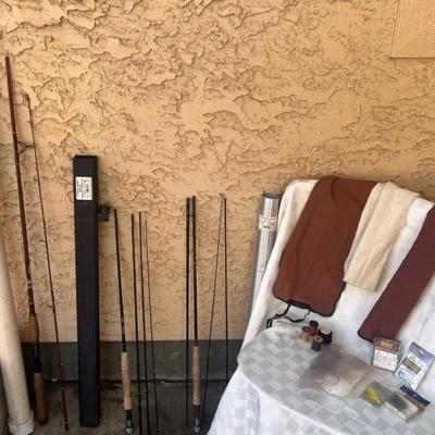 3 Fishing Poles-Fenwick SP 842 F Tube, Cortland GR-X 6/7 Line 4pc, CL Graphite 4pc