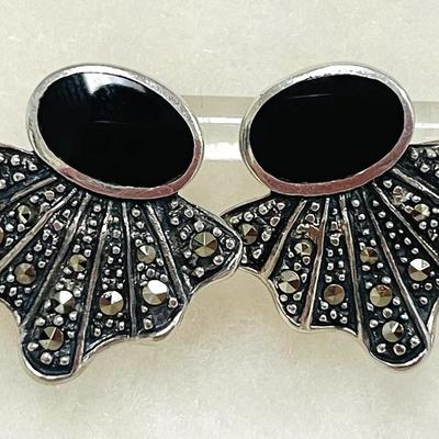 Sterling Silver and Marcasite Earrings