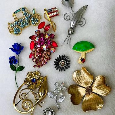 “Marvella” Vintage Floral Brooch and More 