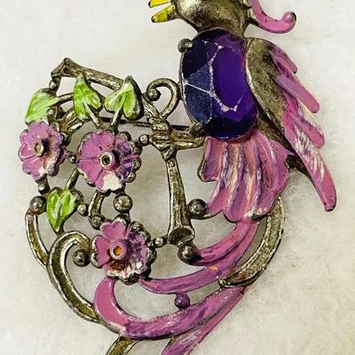 Vintage Enamel Brooch