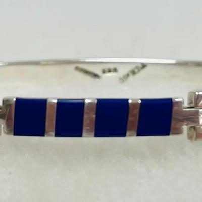 Mexico Sterling Blue Stone Bracelet