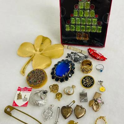 Vintage Pendants, Brooches, and More Accessories