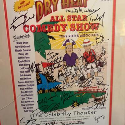 4th Annual Mike & Mark's Dry Heat All Star Comedy Show Framed & Autographed Poster Celebrity Theater