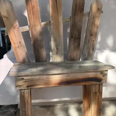 Vintage Handcrafted Small Wooden Bench - Barn Wood Style - Seats 2 Comfortably