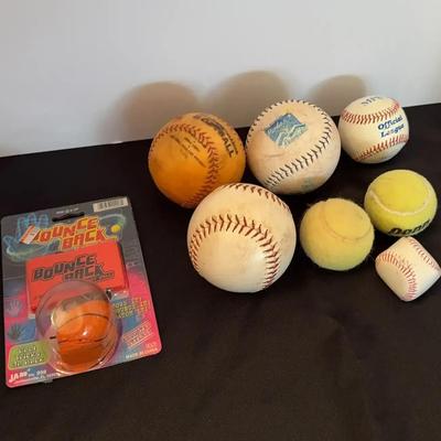 Sports Balls - Collection of Softballs, Baseball, Tennis Balls & More
