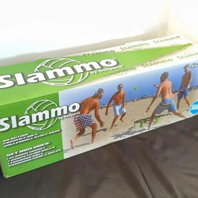 Slammo 2-on-2 Volleyball Style Game by GoSports - Includes 1 Target, 2 Balls & Carrying Case