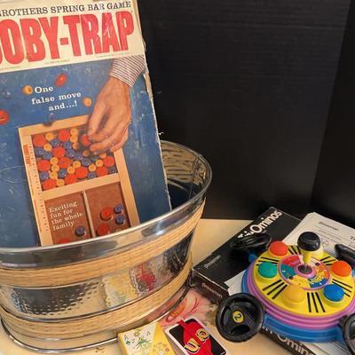 Game Night - Ice / Drink Bucket, Booby-Trap, Tri-Ominos, Brainshift, Uno, Cards