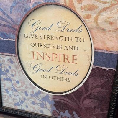 Good Deeds Inspirational Wall Decor - 15x18 - Square Blocks with Saying in the Middle, Framed Art