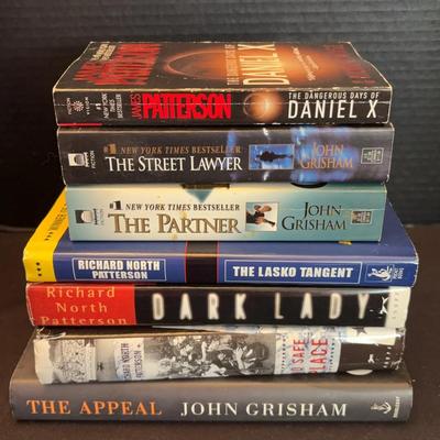 Suspense Authors - John Grisham, James Patterson & Richard Patterson Books - 7 Books