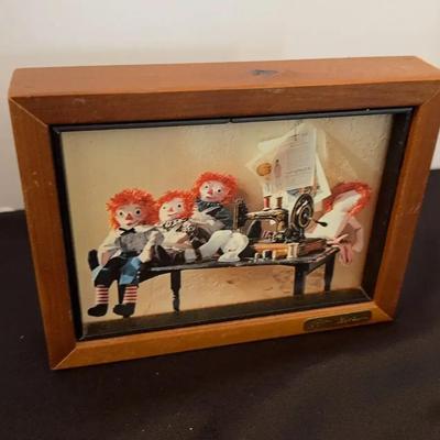 Raggedy Ann Wooden Framed Picture