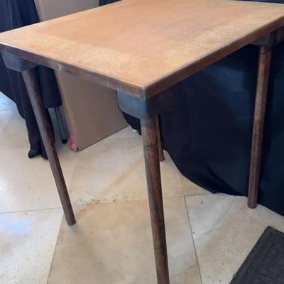 Wooden Square Accent Table With Removable Legs