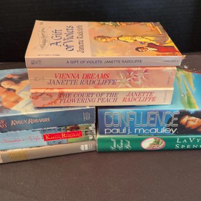 Romance & Sci-Fi Novels - 8 Books - Janette Radcliffe & More, Paperback & Hardcovers