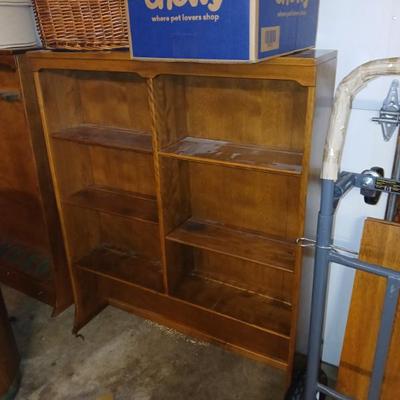 walnut book case to match sewing center and other library shelving and cabinets